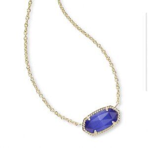 KENDRA SCOTT Gold Cobalt Howlite Stone Pendant Necklace/NWT
